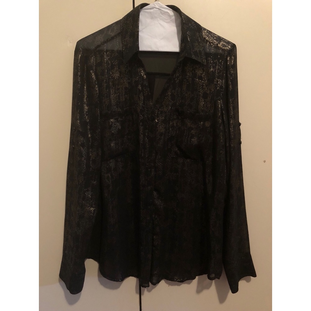 Gold speckled blouse